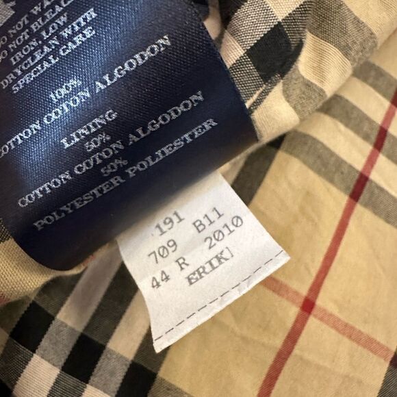 Burberry Trench Coat Men’s Beige size 44R - Picture 7 of 8